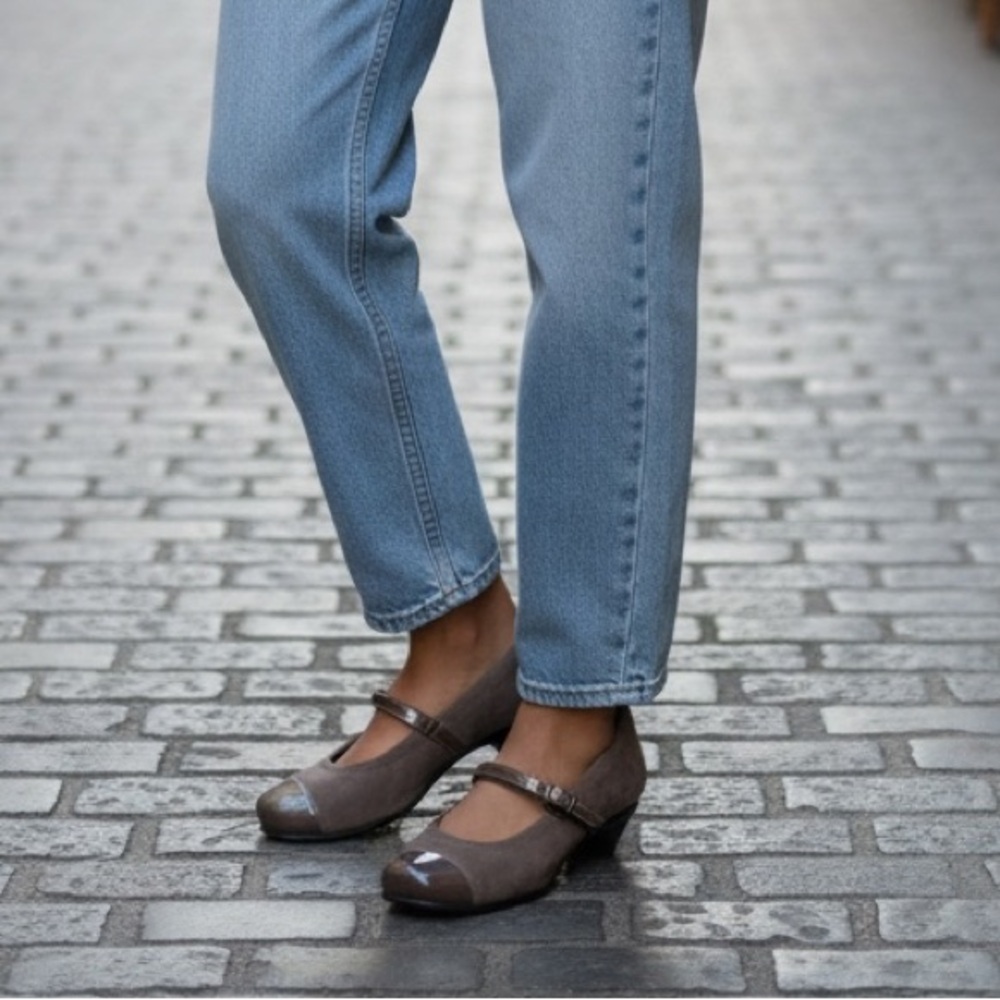 Naot Women's Mary Jane Heels in Taupe